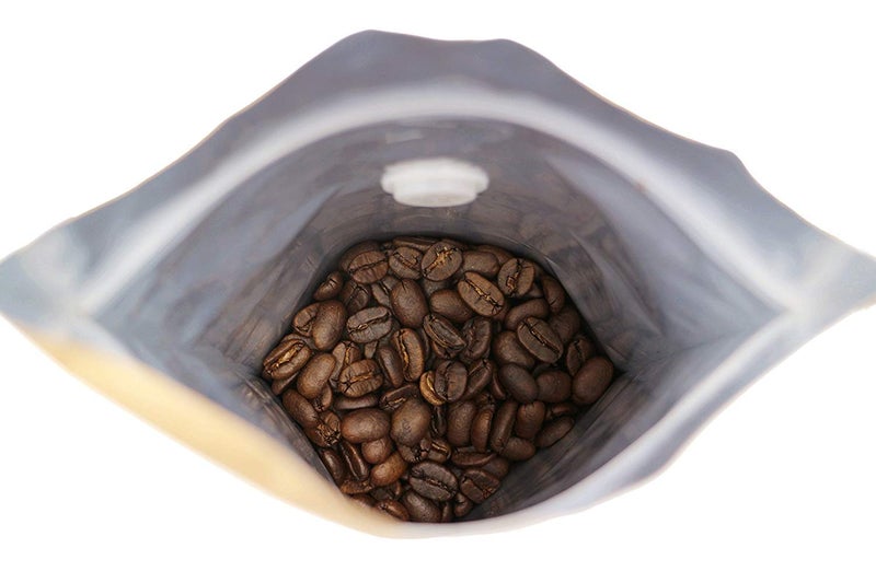 EverPack 250g / 8oz / Â½lb Kraft Paper Stand Up Coffee Bag Pouch. Round Bottom, Zip Lock, Degassing Valve and Heat Seal-able. Pack of 10 - Image 4